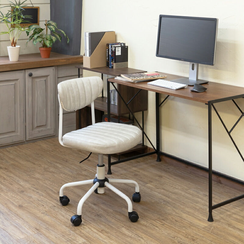Cassidy オフィスチェア clf23 ブラック ホワイト ブラウン レッド 黒 白 赤 茶 座面高 44cm 46cm 57cm 45cm 50cm 55cm 昇降 背もたれ 小さめ PUレザー アンティーク アメリカン 仕事 ビジネス ヴィンテージ カウンターチェア おしゃれ 360度 回転 クッション ふわふわ