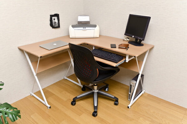 コーナーPCデスクセット ct1265 NA/WAL L字デスク コンパクト 幅100cm 120cm 130cm 奥行き 45cm 48cm 高さ75cm 棚付き キーボード棚 キーボード収納 引き出し付き 分割可能 勉強机 学習机 パソコンラック オフィスデスク リモートワーク 木目調 ブラック ホワイト