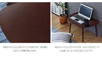 ローテーブル 楕円 オーバル 半円 コンパクト リビングテーブル 小さめ 北欧 おしゃれ ミニテーブル かわいい テーブル 丸 木製 キッズテーブル 小さいテーブル 幅75cm 子供 キッズ 角丸 ナチュラル 一人暮らし iw-3050